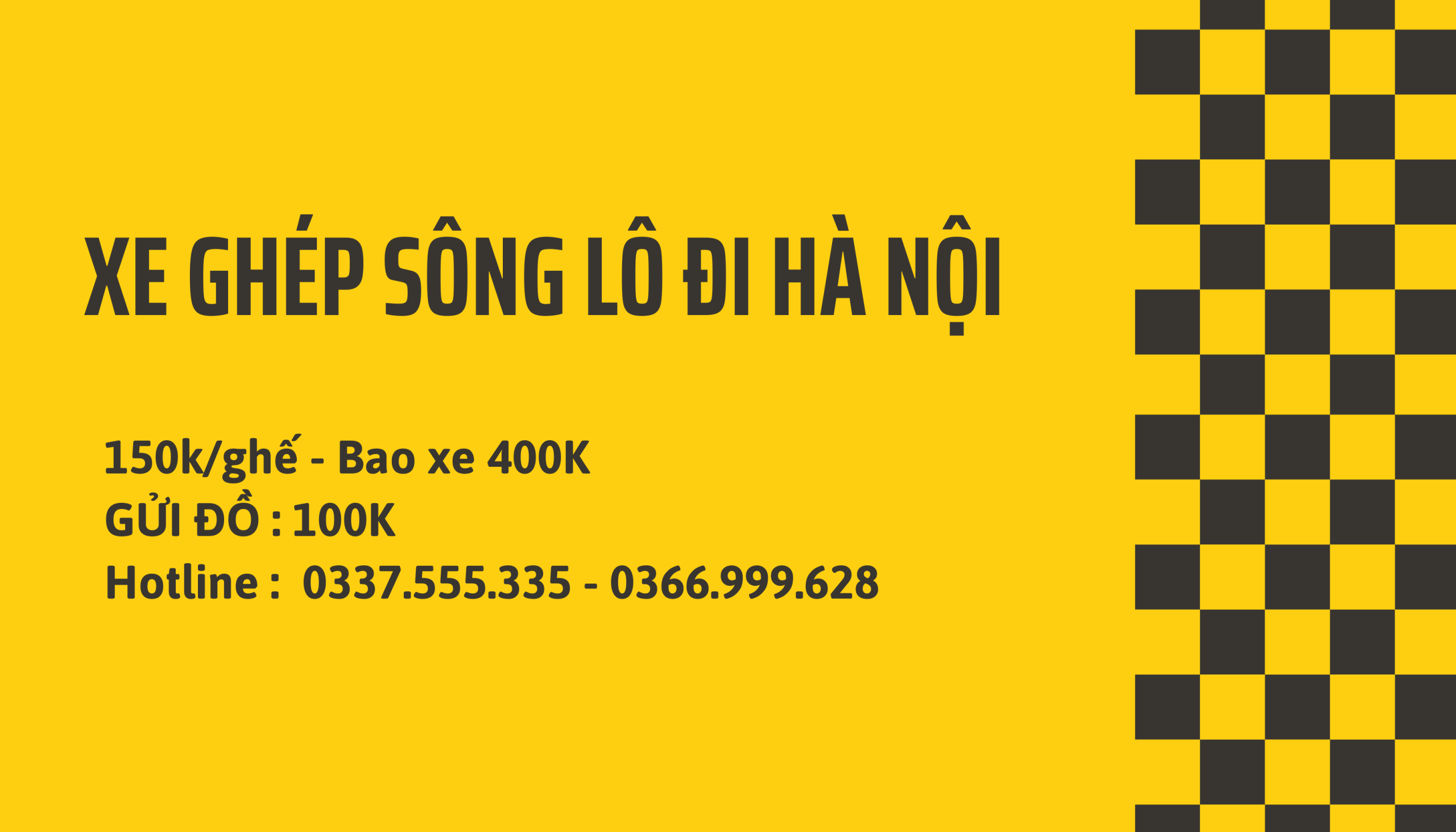 XE GHÉP SÔNG LÔ ĐI HÀ NỘI